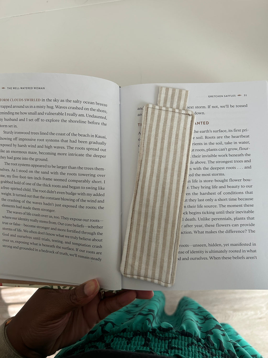 Abide – Fabric Bookmark