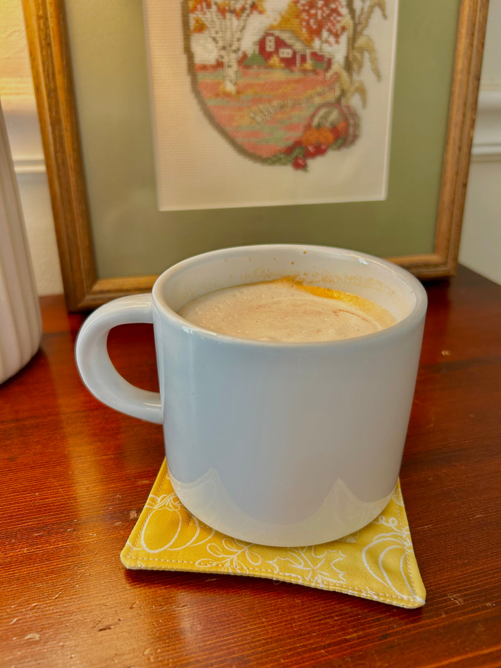 A Perfect Fall Day (Fabric Coaster)
